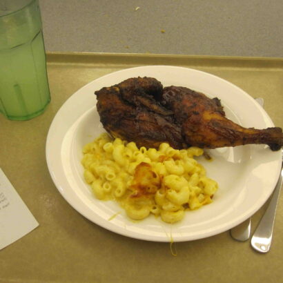 Repas de paques avec poulet